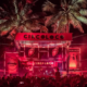 Circoloco Thailand at Baba Beach Club Natai in Phuket, with the red Circoloco stage surrounded by palm trees and a large crowd at night.
