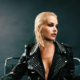 Leena Punks wearing a black studded leather jacket for the release of her remix of Bodyrox ft. Luciana’s ‘Yeah Yeah’
