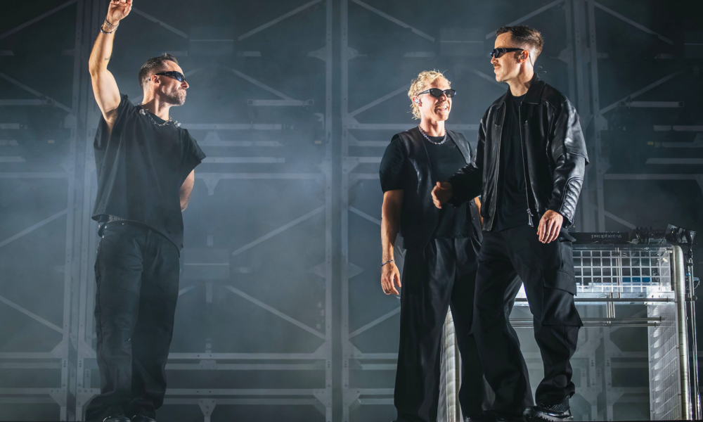 RÜFÜS DU SOL performing together on stage during the Inhale / Exhale World Tour