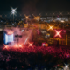 PROPER NYE/NYD crowd at Petco Park in San Diego during a nighttime electronic music performance
