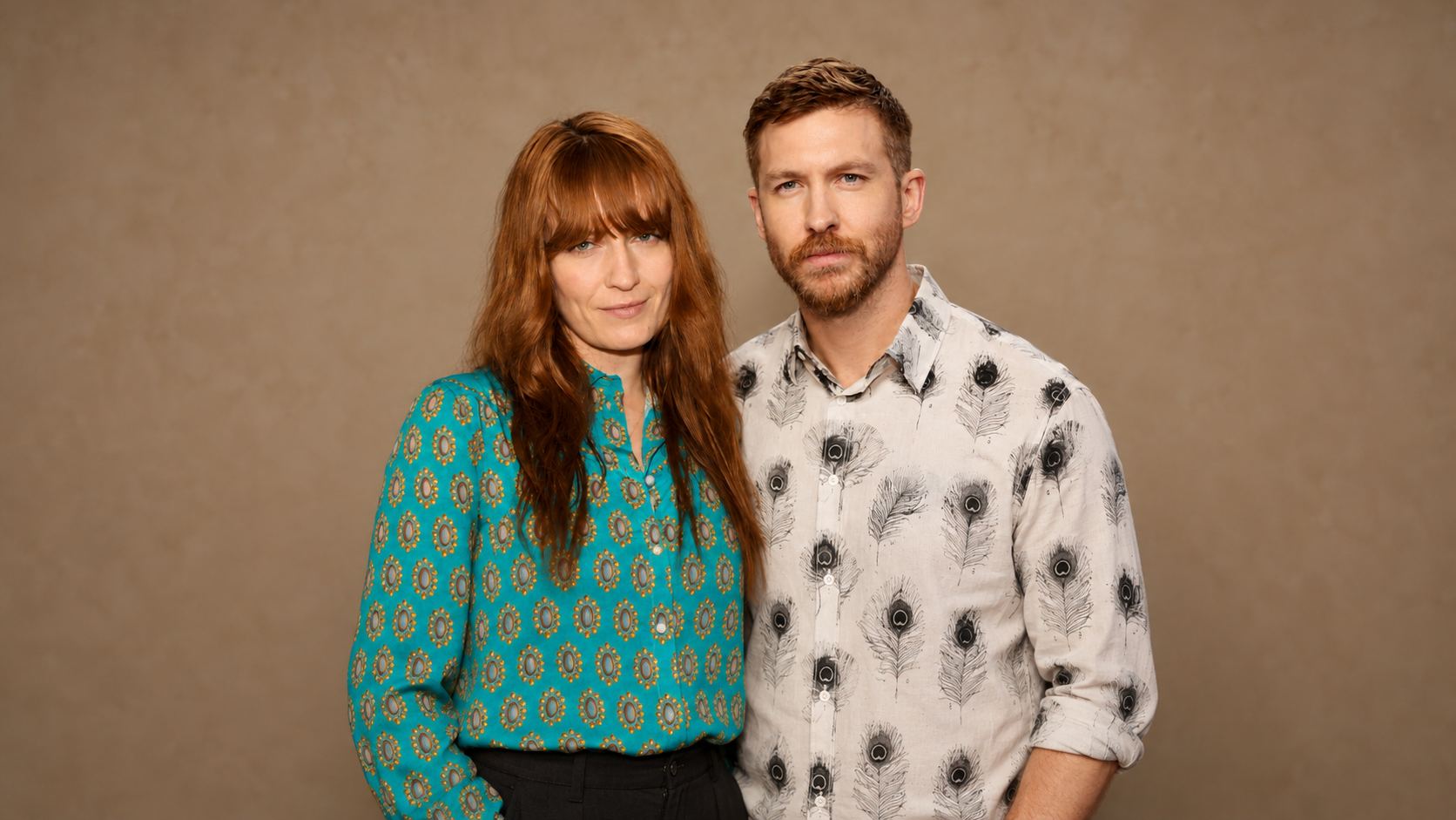 Florence Welch and Calvin Harris posing together during the ‘Sweet Nothing’ era