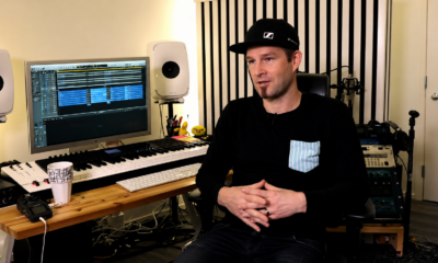 Darude sitting inside his music studio for the 27th anniversary of Sandstorm